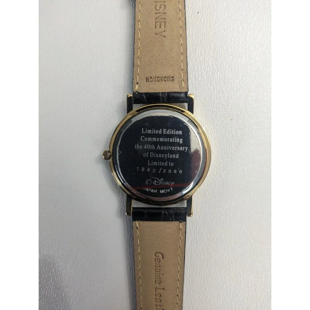 Disney Watch 40 Years of Adventure Disneyland Mens Gold Watch #1640/2000 Vintage